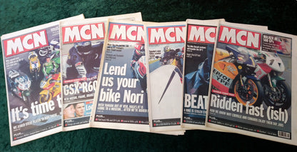 Motor Cycle News Paper. MCN Lot of 6 from 2000. (XLM019)