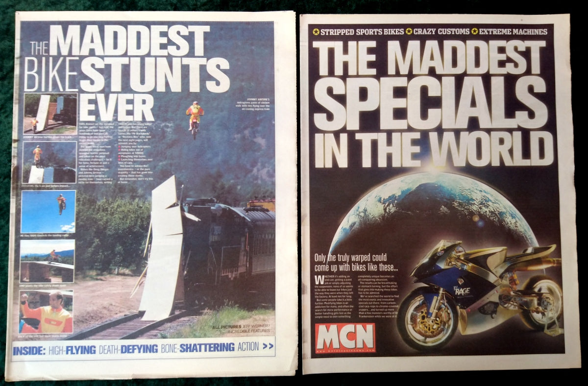 Motor Cycle News Paper. MCN Lot of 3 + 7 Special Supplements from 2000/04. (XLM021)