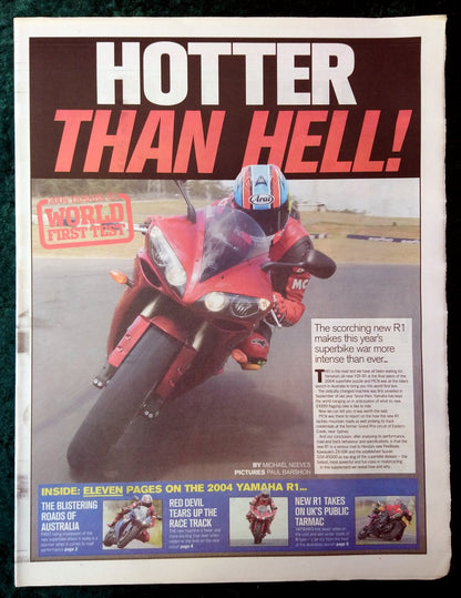 Motor Cycle News Paper. MCN Lot of 3 + 7 Special Supplements from 2000/04. (XLM021)