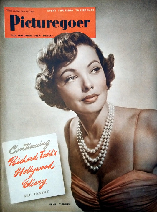 Picturegoer Magazine. June 17th 1950. Cover Star Gene Tierney (M438)