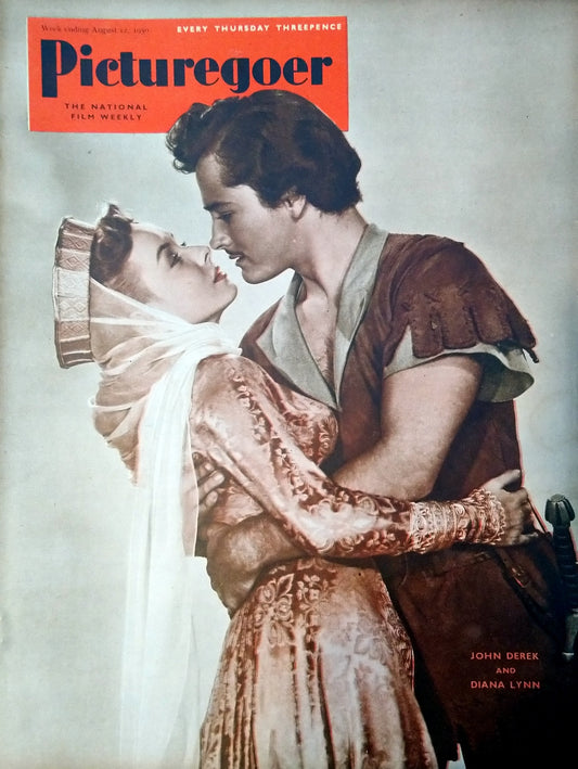Picturegoer Magazine. August 12th 1950. Cover Star John Derek (M441)