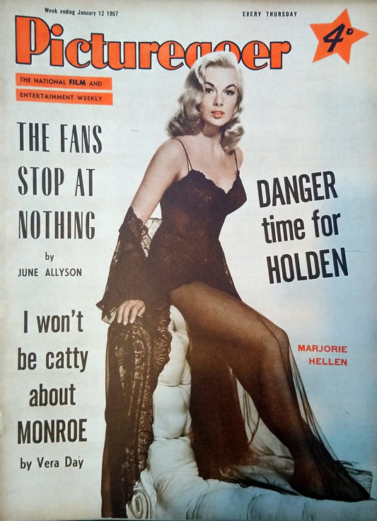 Picturegoer Magazine. January 12th 1957. Cover Star Marjorie Hellen (M455)