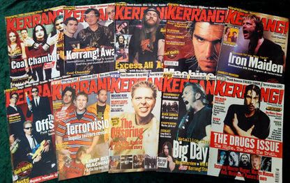 Kerrang! Rock and Metal Magazine. Collection of 10 from 1999. (MC135)