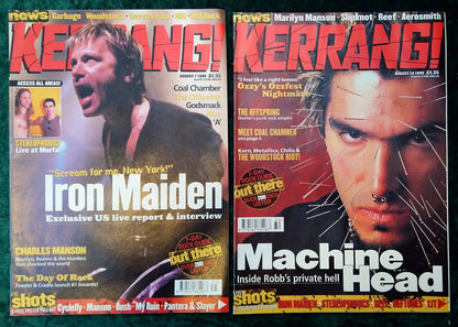 Kerrang! Rock and Metal Magazine. Collection of 10 from 1999. (MC135)