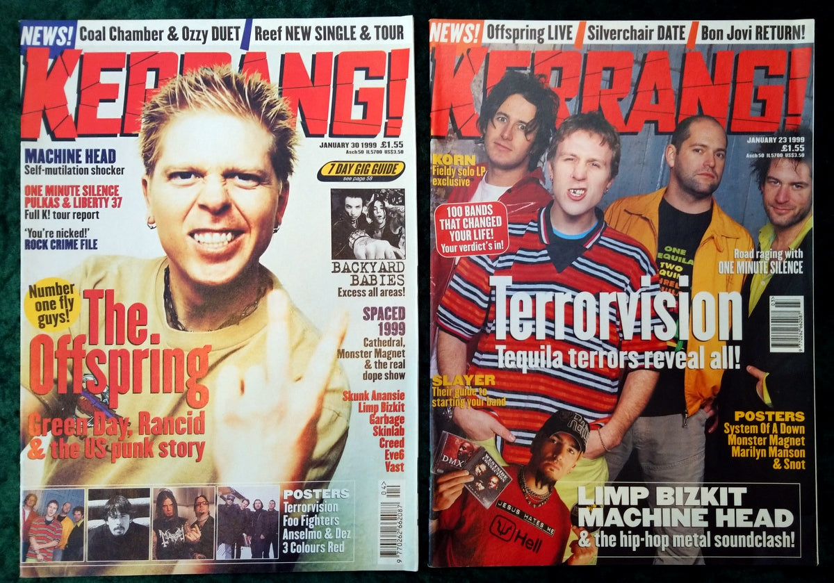 Kerrang! Rock and Metal Magazine. Collection of 10 from 1999. (MC135)