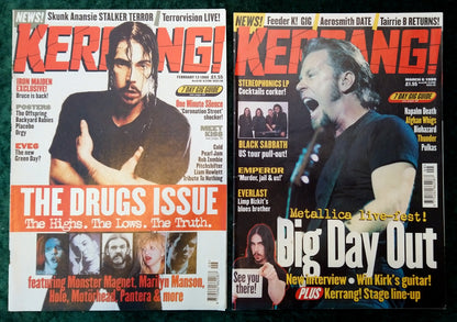 Kerrang! Rock and Metal Magazine. Collection of 10 from 1999. (MC135)