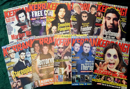 Kerrang! Rock and Metal Magazine. Collection of 10 from 1998. (MC136)