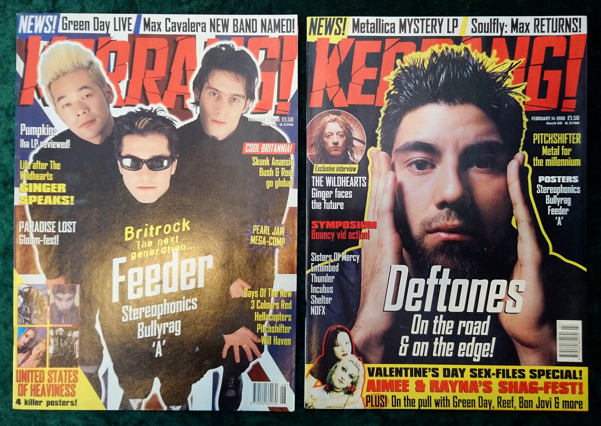 Kerrang! Rock and Metal Magazine. Collection of 10 from 1998. (MC136)