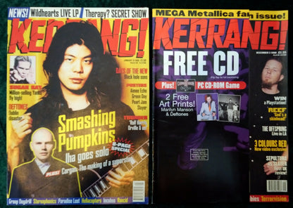Kerrang! Rock and Metal Magazine. Collection of 10 from 1998. (MC136)