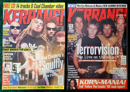 Kerrang! Rock and Metal Magazine. Collection of 10 from 1998. (MC136)