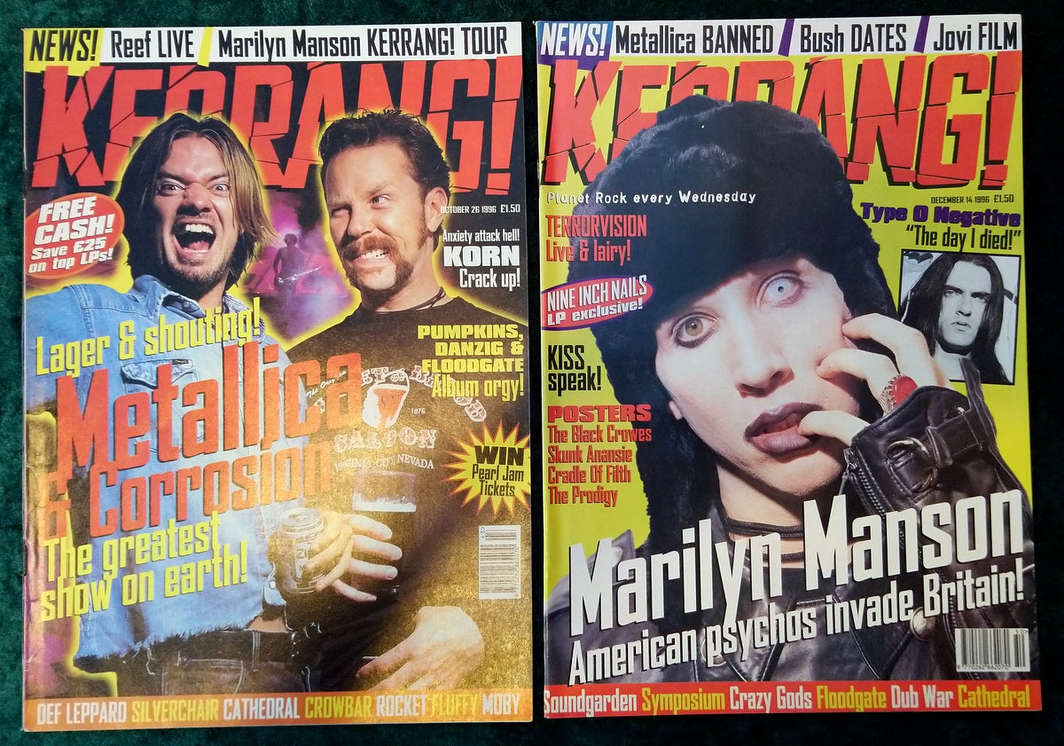 Kerrang! Rock and Metal Magazine. Collection of 10 from 1996. (MC137)