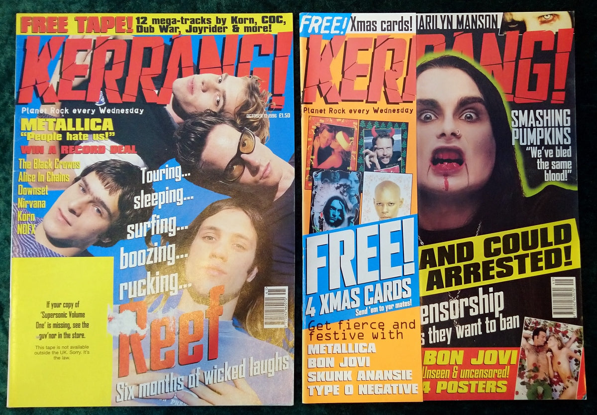 Kerrang! Rock and Metal Magazine. Collection of 10 from 1996. (MC137)