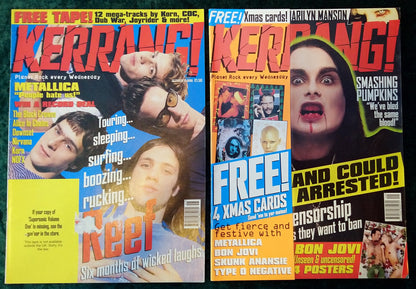 Kerrang! Rock and Metal Magazine. Collection of 10 from 1996. (MC137)