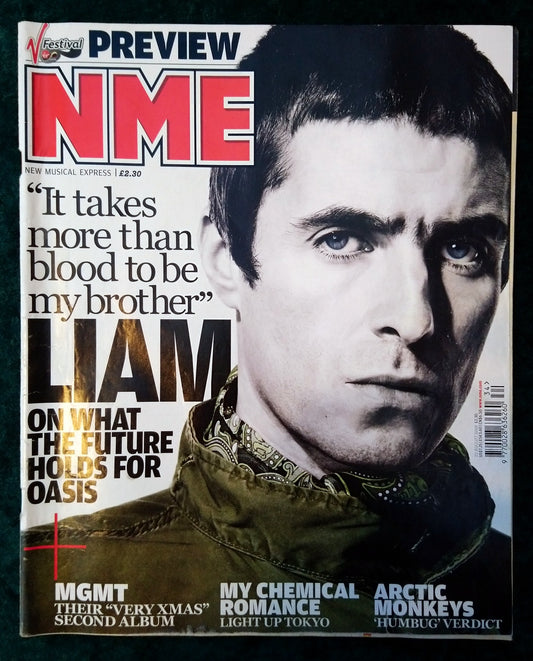 NME magazine 22nd August 2009. Oasis, Liam on the cover. (LM027)