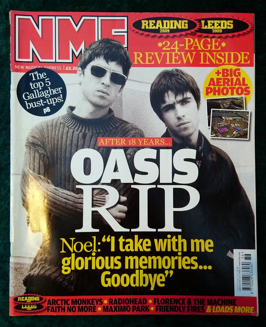 NME magazine 5th September 2009. Oasis RIP. (LM028)