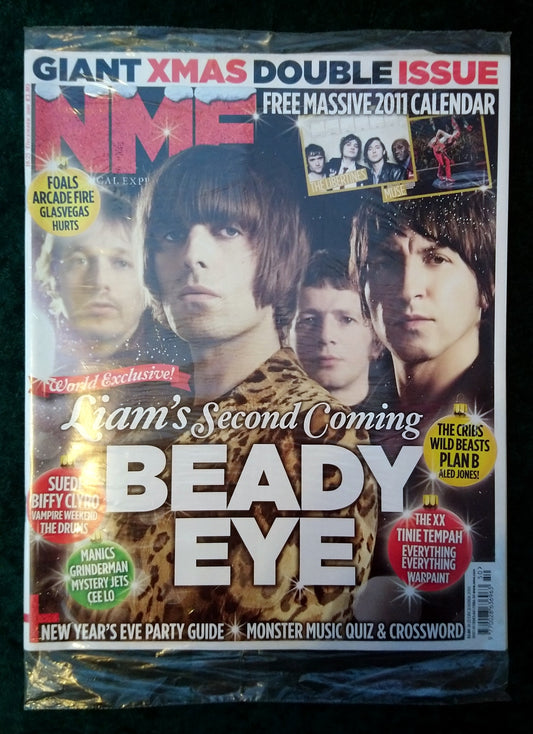 NME magazine 18-25th December 2010. Liam Gallagher Beady Eye. STILL SEALED (LM031)