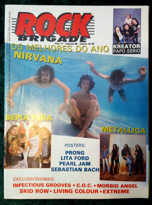 Rock Brigade, Vol.68 No.11 Brazil Magazine. Nirvana Cover. (M376)