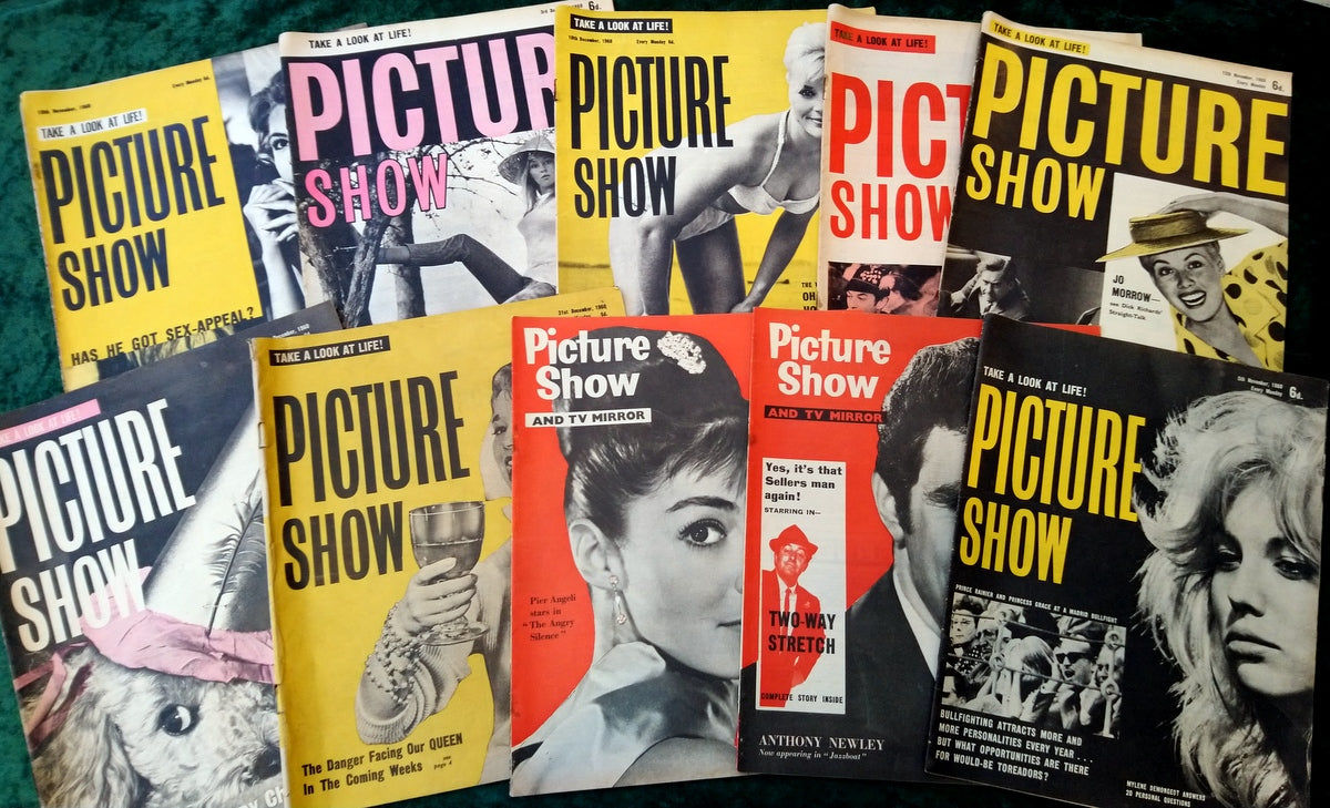 Picture Show Magazine. Collection of 10 From 1960. (MC145)