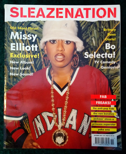 Sleazenation Magazine. Vol.4 Issue 21, Nov 2002. Missy Elliott Cover. (M385)