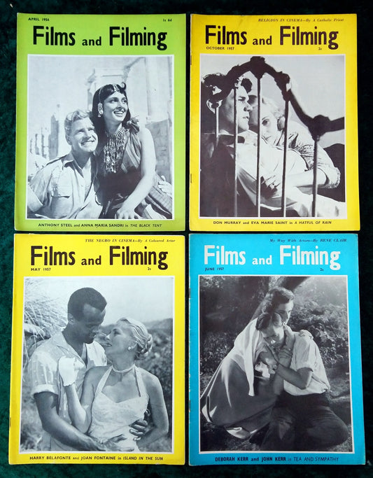 Films and Filming Magazine. Lot of 4 From 1956/57. (M393)