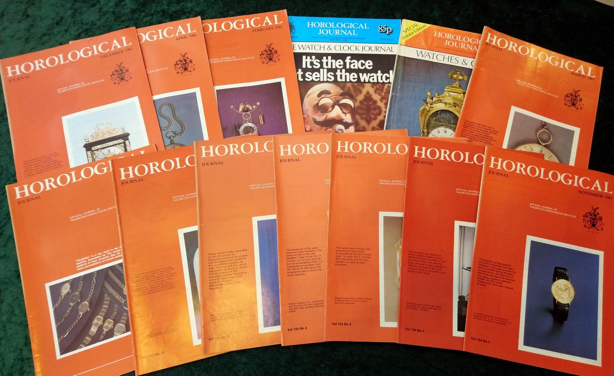 The Horological Journal. 13 Issues 1970/80's. (MC148)