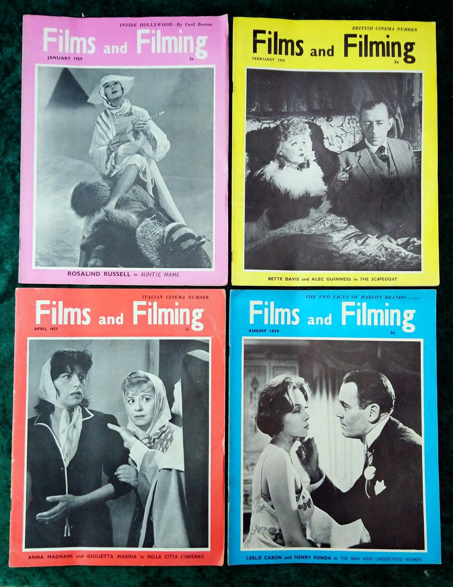 Films and Filming Magazine. Lot of 4 From 1959. (M396)