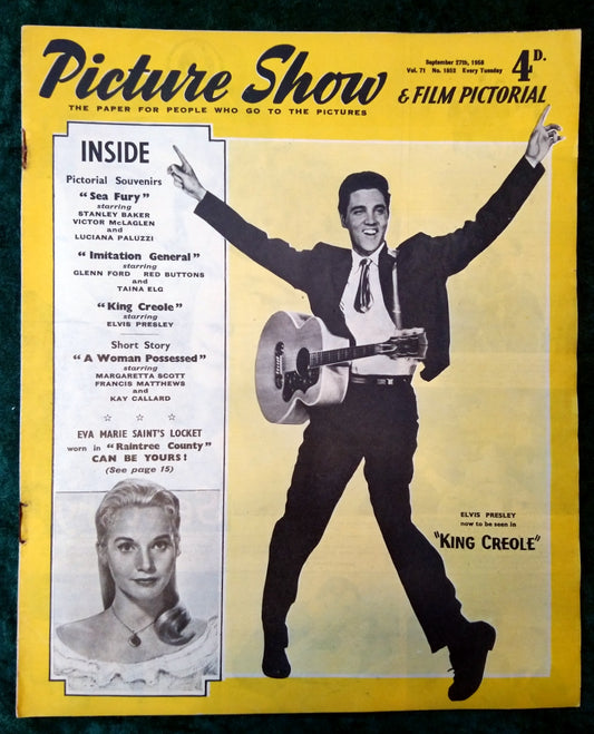 Picture Show Magazine. Sept 27th 1958. Elvis Presley Cover. (LM078)