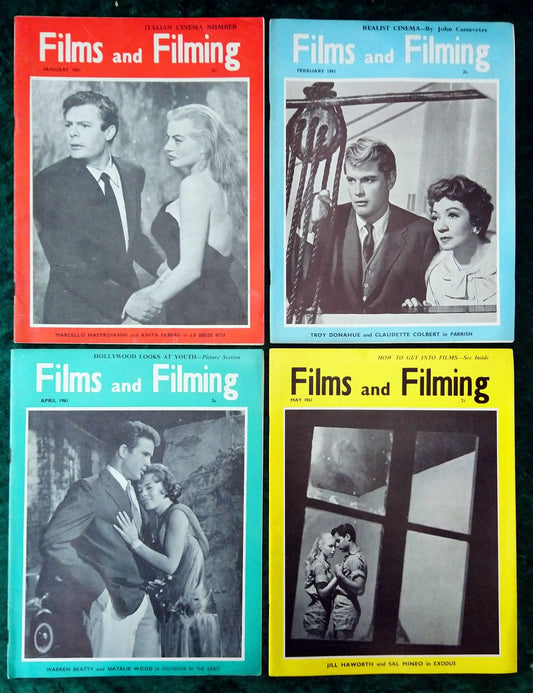 Films and Filming Magazine. Lot of 4 From 1961. (M398)