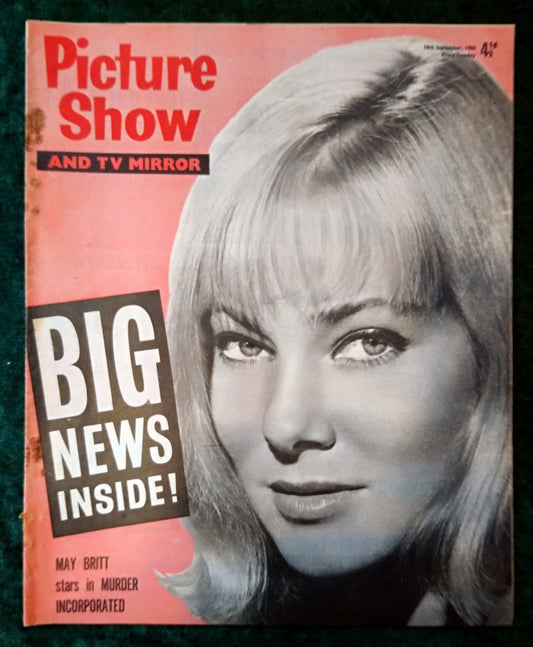 Picture Show Magazine. Sept 10th 1960. May Britt Cover. (LM082)