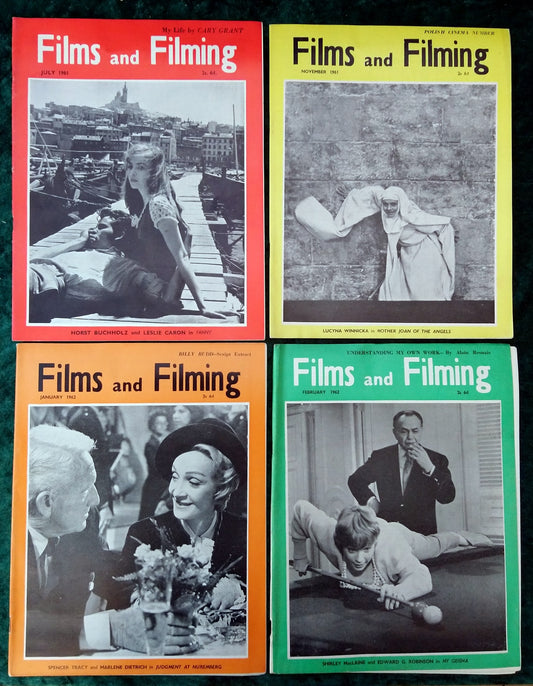 Films and Filming Magazine. Lot of 4 From 1961/62. (M399)