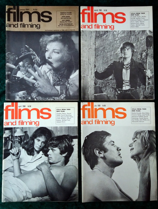 Films and Filming Magazine. Lot of 4 From 1968/69. (M404)
