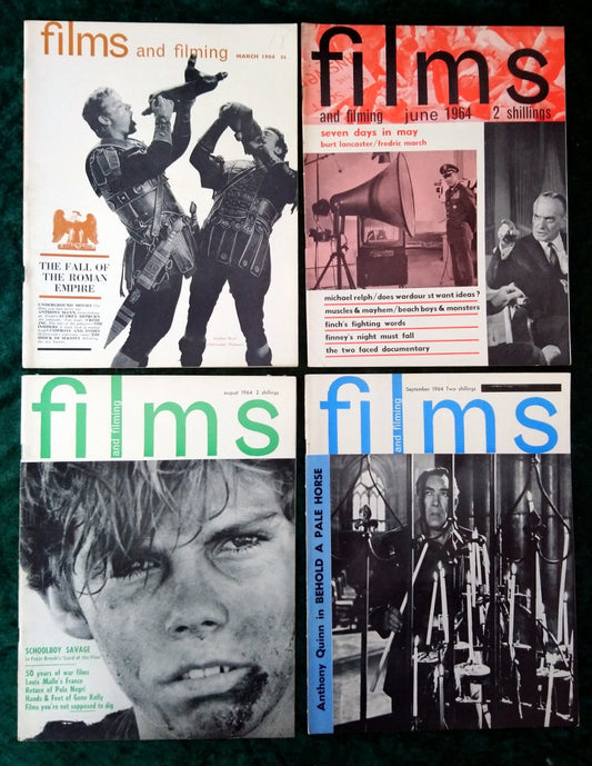 Films and Filming Magazine. Lot of 4 From 1964. (M408)
