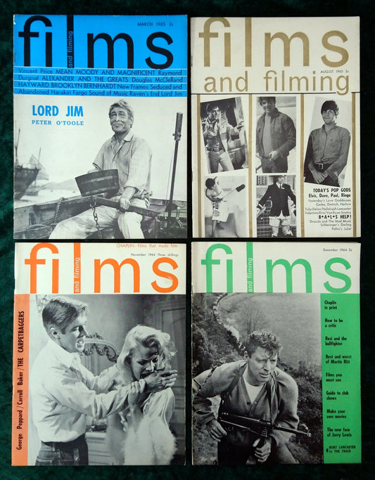 Films and Filming Magazine. Lot of 4 From 1964/65. (M409)