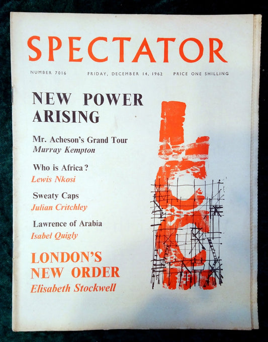 Spectator Magazine. December 14th 1962. (M417)