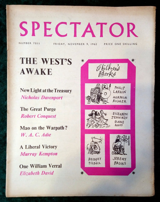 Spectator Magazine. November 9th 1962. (M421)