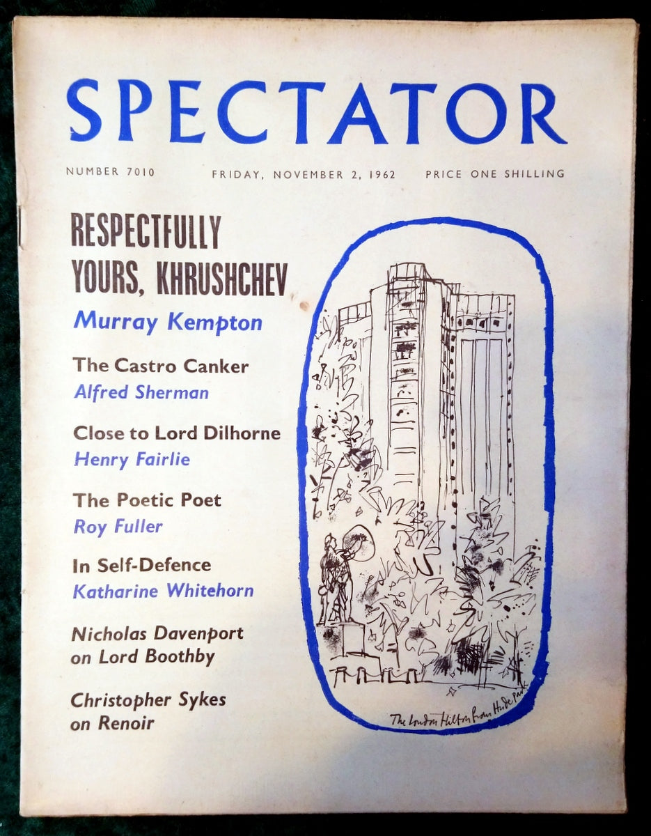Spectator Magazine. November 2nd 1962. (M422)
