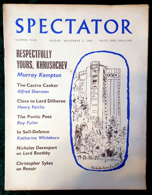 Spectator Magazine. November 2nd 1962. (M422)