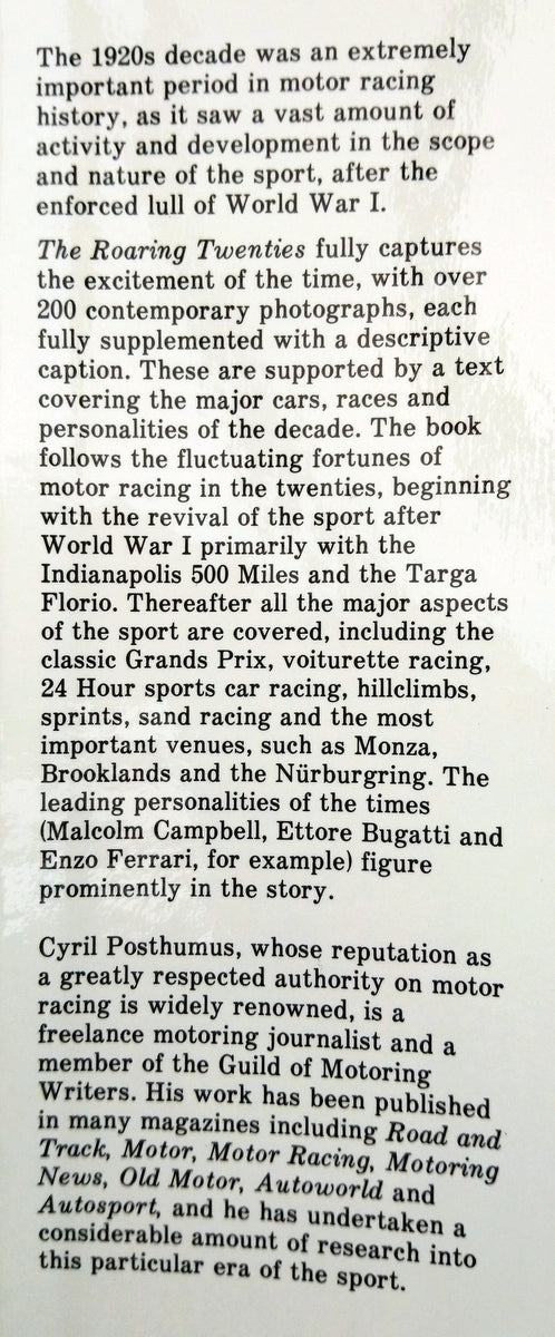 The Roaring Twenties an Album of Early Motor Racing. 1980 (ref b238)