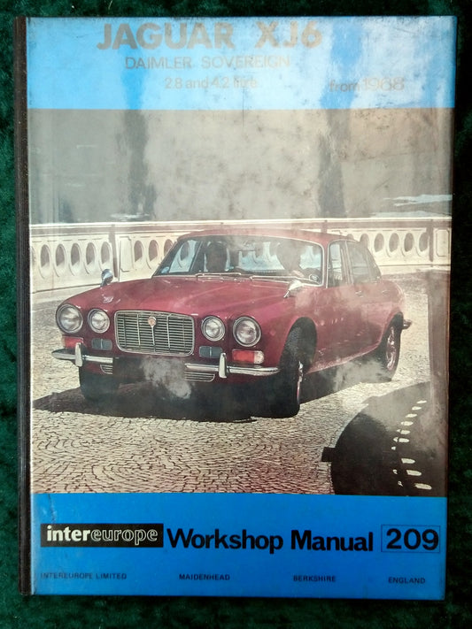 Jaguar XJ6 Daimler Sovereign. From 1968 Workshop Manual. (ref b241)