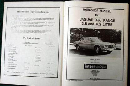 Jaguar XJ6 Daimler Sovereign. From 1968 Workshop Manual. (ref b241)