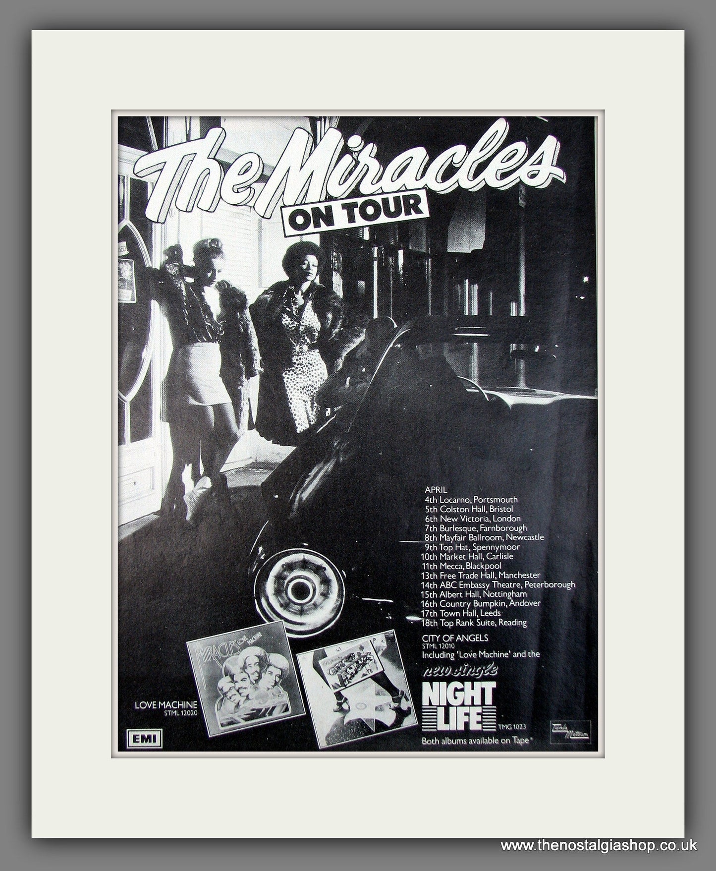 Miracles On Tour. 1976 Large Original Advert (ref AD15744)