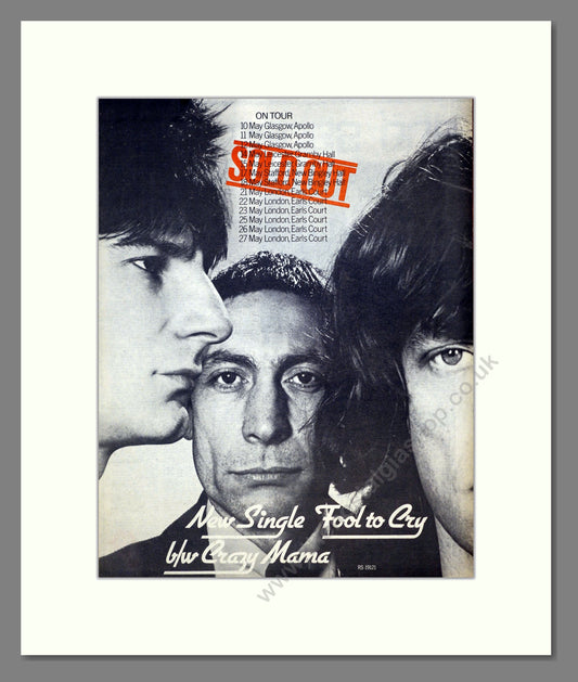 Rolling Stones (The) - Black And Blue (Double Advert). Vintage Advert 1976 (ref AD17607)