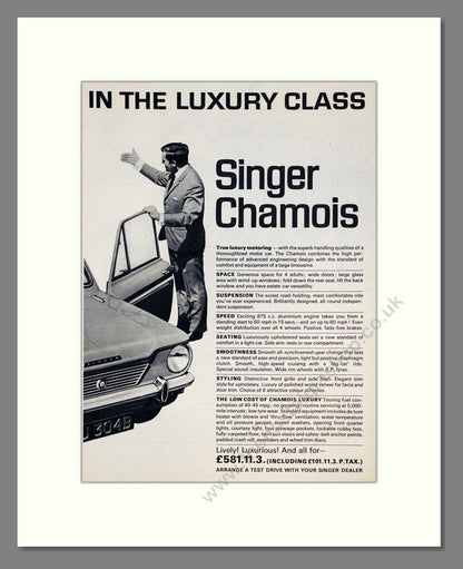 Singer - Chamois. Vintage Advert 1964 (ref AD61982)