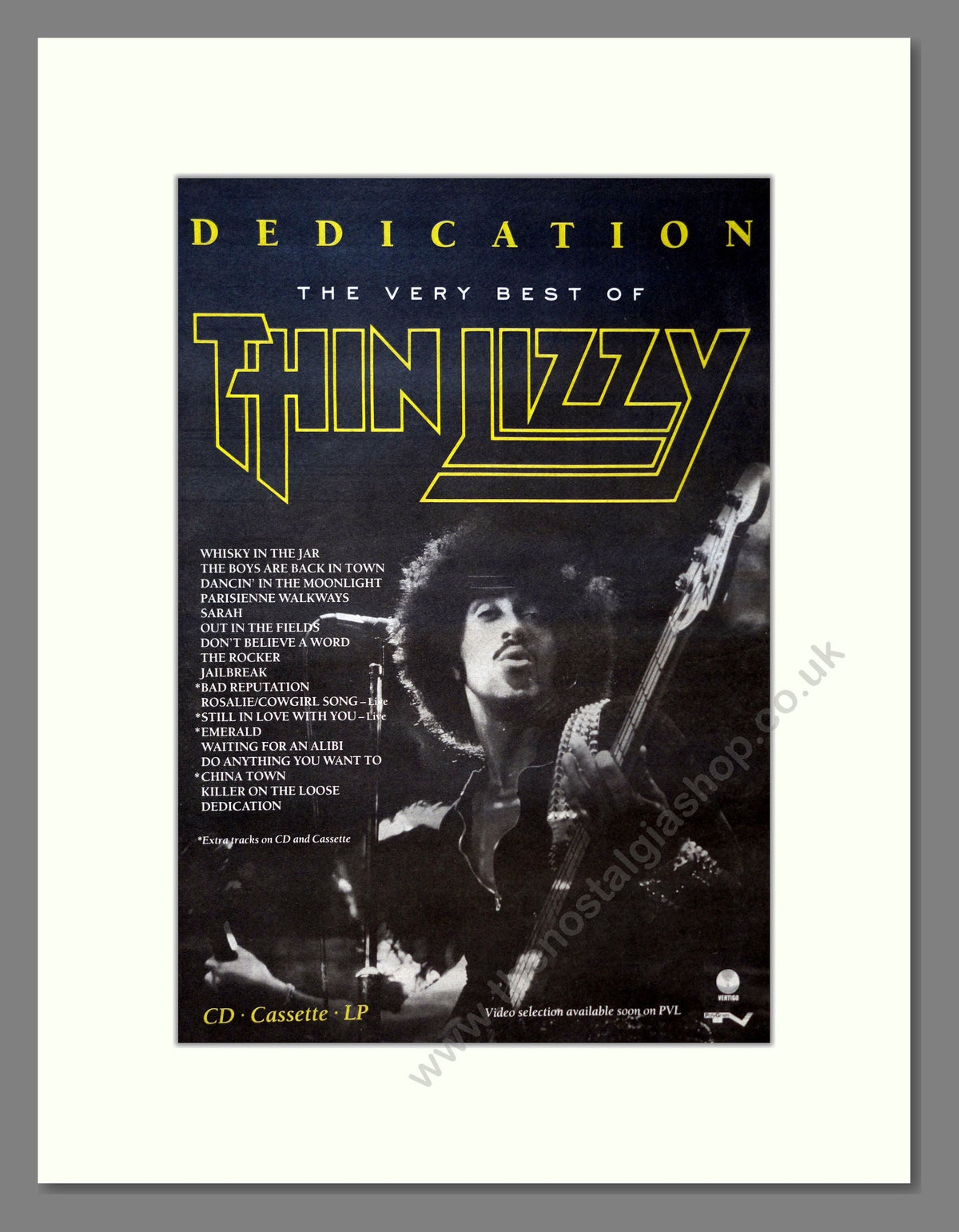 Dedication Cover Thin Lizzy - Dedication (Best Of). Vintage Advert 1991 (ref AD18095 ...
