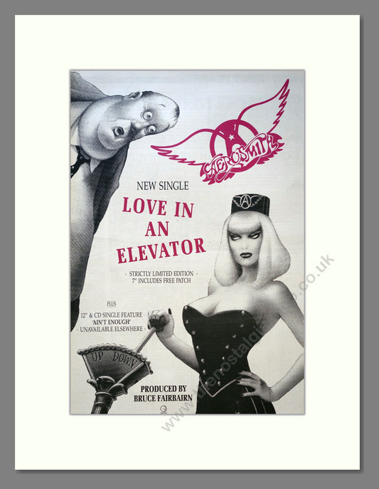 Aerosmith - Love In An Elevator. Vintage Advert 1989 (ref AD18125)