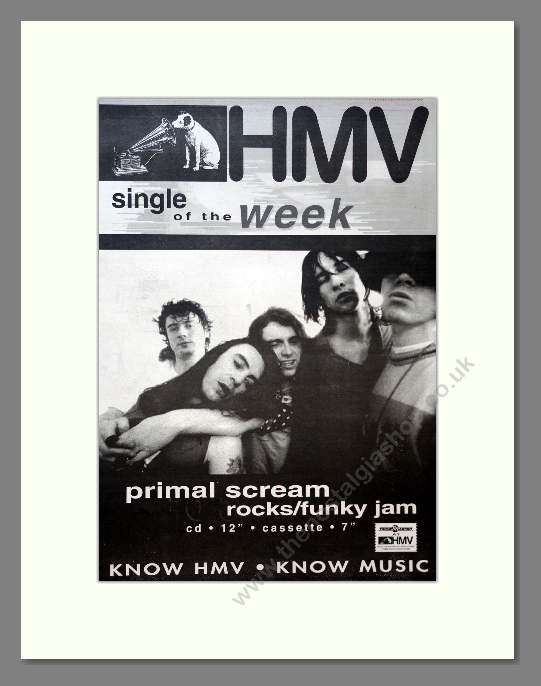Primal Scream - Rocks / Funky Jam. Vintage Advert 1994 (ref AD18140 ...