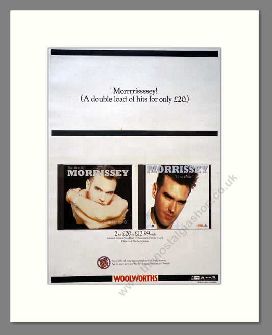 Morrissey - 2 Albums. Vintage Advert 1997 (ref AD18141)
