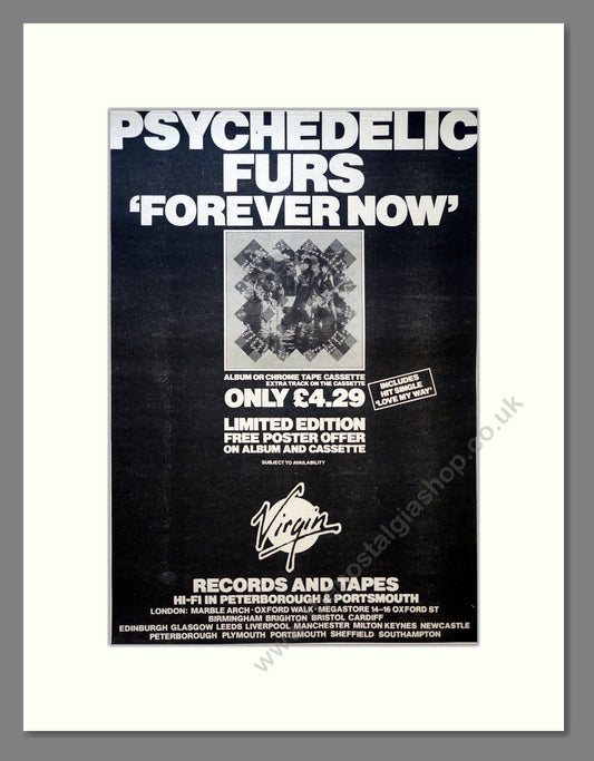 Psychedelic Furs - Forever Now. Vintage Advert 1982 (ref AD18144)