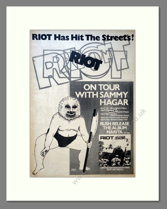 Riot - Narita. Vintage Advert 1980 (ref AD18168)