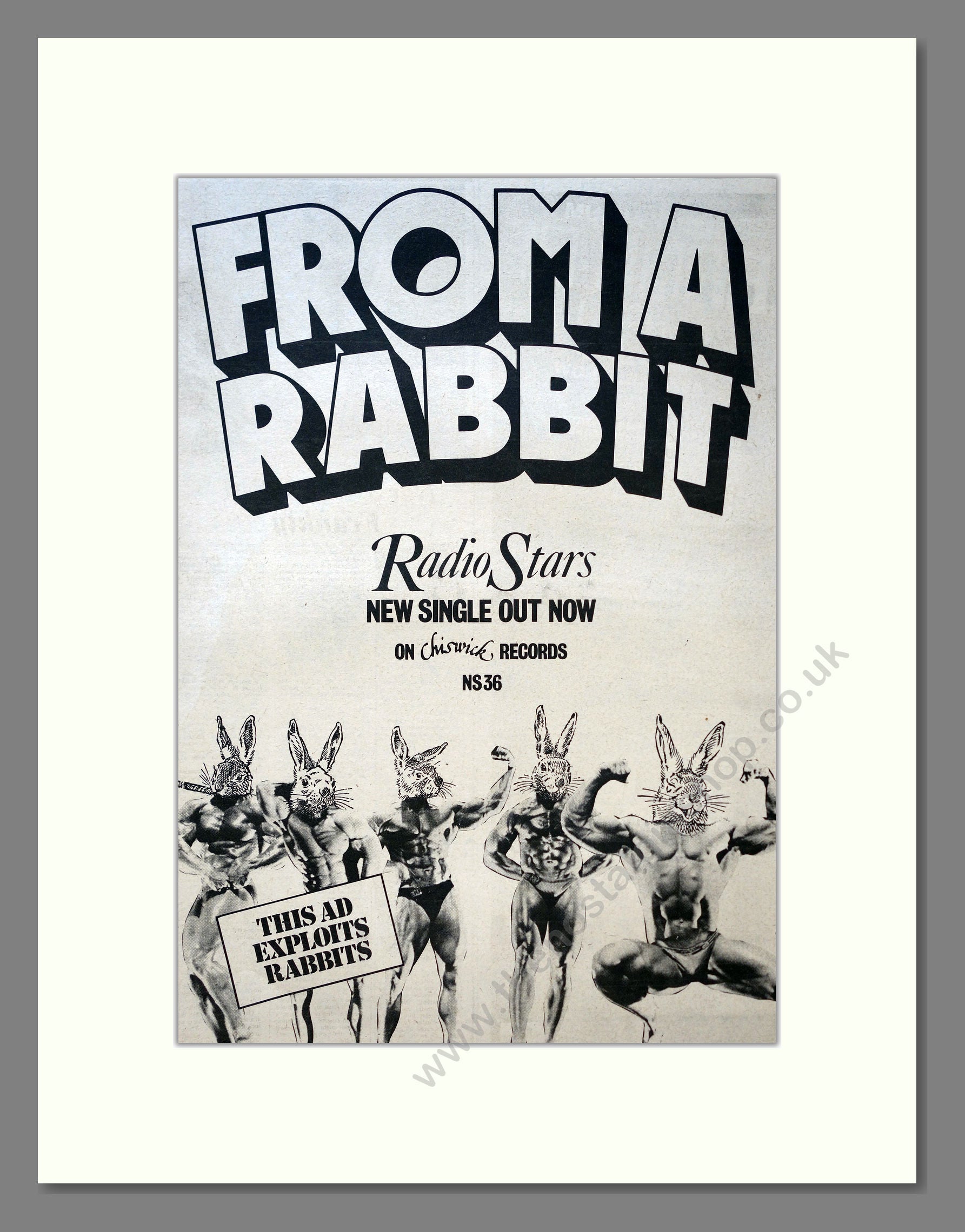 Radio Stars - From A Rabbit. Vintage Advert 1978 (ref AD18173)